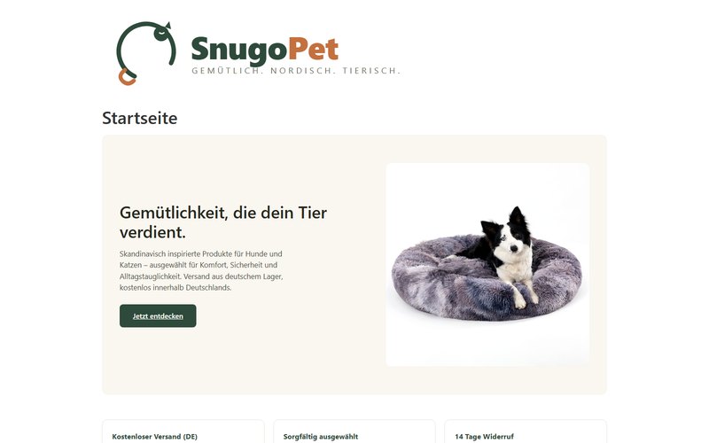 SnugoPet — screenshot